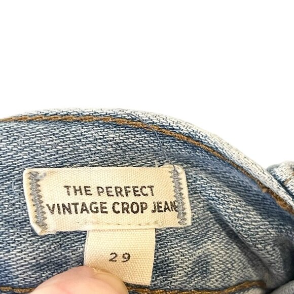 Madewell Jeans Denim The Perfect Vintage Distressed Ripped Light Wash Button Fly - Picture 8 of 10